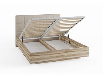 Кровать Сонум Vena Ясмунд + Кашемир Бежевый (с подъемным механизмом) 80х190