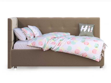 Кровать Nuvola Sabina угловая Velutto 22 160х190