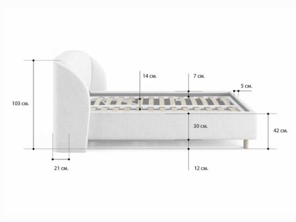 Кровать Сонум Valencia Кашемир Горчичный 160х200