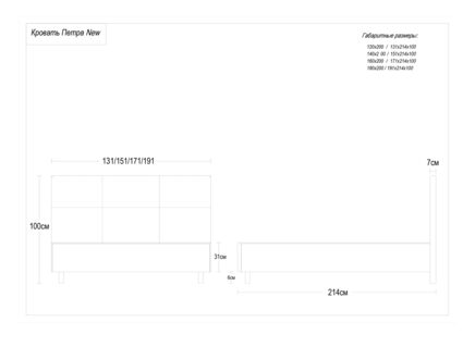 Кровать Димакс Петра new Агат с подъемным механизмом 271