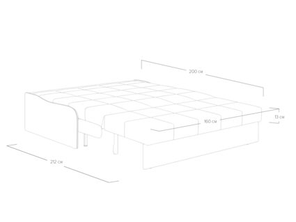 Диван Сонум Glen Тедди синий Длина 170 см