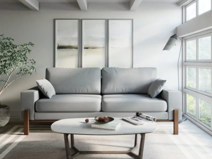 Диван Арско Хангель трехместный серый