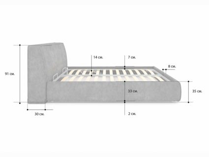 Кровать Сонум Altea Кашемир Синий