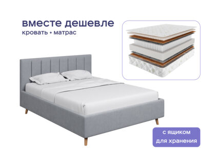 Кровать Димакс Амадора с п/м + матрас Мистер Слип Multi Line элит стронг 1425