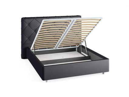 Кровать Сонум Manhattan Экокожа Белая (с подъемным механизмом) 200х200