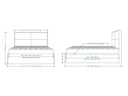 Кровать Lonax Марселла велюр Dolly-2 180х190