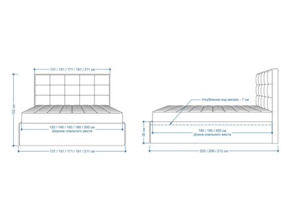 Кровать Lonax Адель велюр Dolly-3 180х195