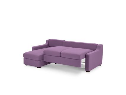 Диван Фиеста Мебель Непал с оттоманкой велюр Vivaldi 18 фиолетовый