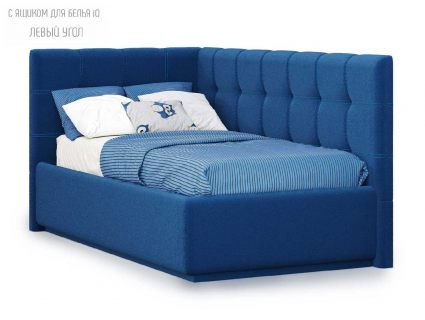 Кровать Nuvola Sabina угловая Velutto 26 (с подъемным механизмом) 160х190