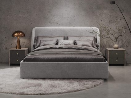 Кровать Сонум Nicole Микровелюр Оливковый 180х200