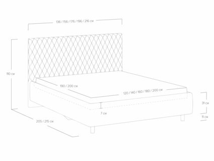 Кровать Сонум Stella Микровелюр Кофе 120х190