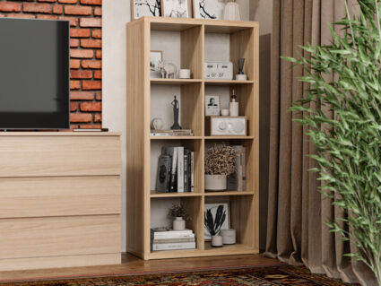 Стеллаж Гуд Лакк Фора 8 беленый дуб