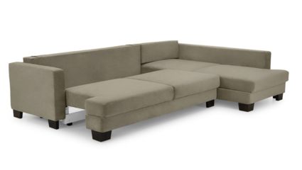 Диван Фиеста Мебель Марсель угловой (большой) велюр Boska 03 бежевый