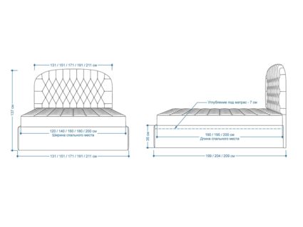 Кровать Lonax Венеция велюр Dolly-1 (с подъемным механизмом) 140х200