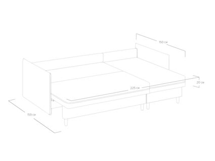 Диван Сонум Rain угловой Тедди Терракотовый Длина 240 см