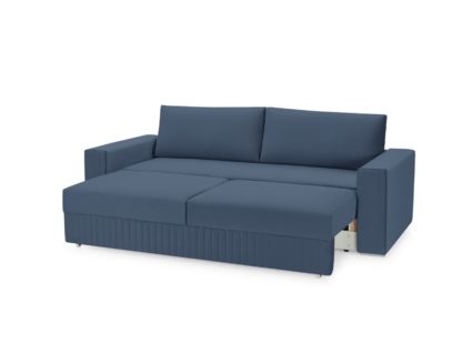 Диван Фиеста Мебель Тусон Лайт велюр Vivaldi 14 синий Длина 232 см