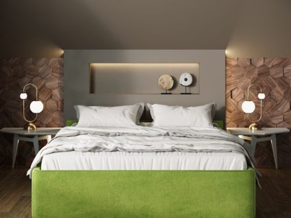 Кровать Nuvola Alba Velutto 26 (с подъемным механизмом) 160х200