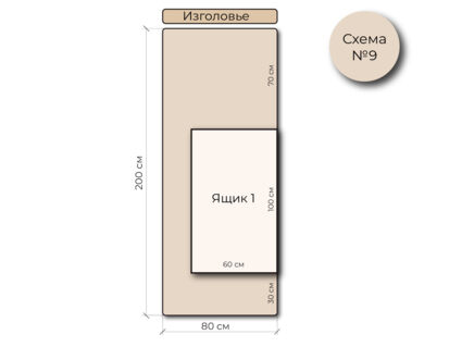 Кровать Mr.Mattress Site Box экокожа Brown 120х200